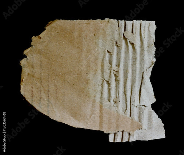 Fototapeta torn ripped paper on black background with space for your message in your work.