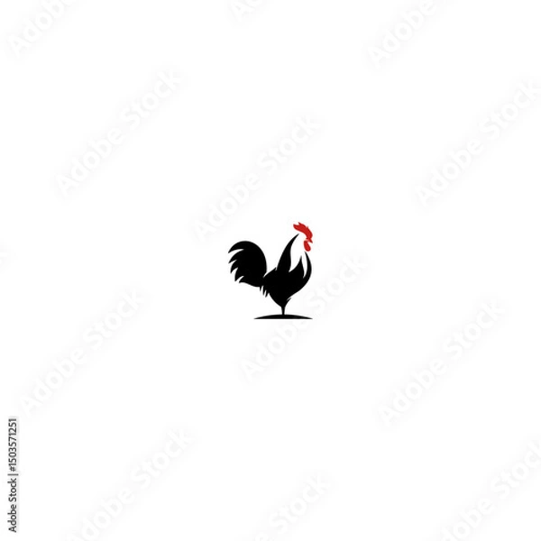 Obraz Rooster logo icon flat vector design