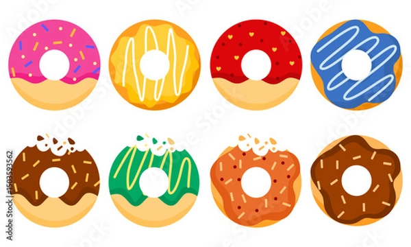 Fototapeta set of donuts