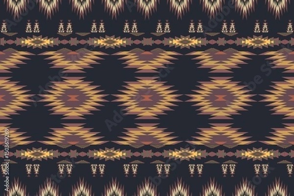 Fototapeta Native pattern american tribal indian ornament pattern geometric ethnic textile pattern navajo mexican fabric seamless Vector decoration fashion