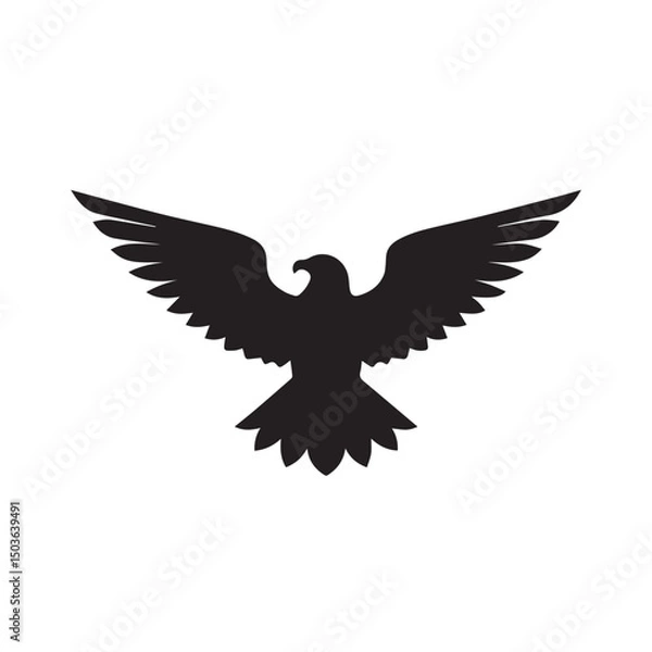 Obraz eagle logo vector Bold and clean eagle logo vector, with sharp lines and a strong silhouette 
