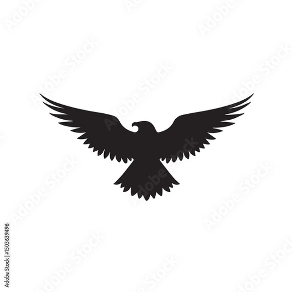 Fototapeta eagle logo vector Bold and clean eagle logo vector, with sharp lines and a strong silhouette 
