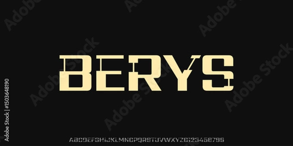 Obraz Modern abstract digital alphabet font. Minimal technology typography, Creative urban sport fashion futuristic font and with numbers. vector illustration