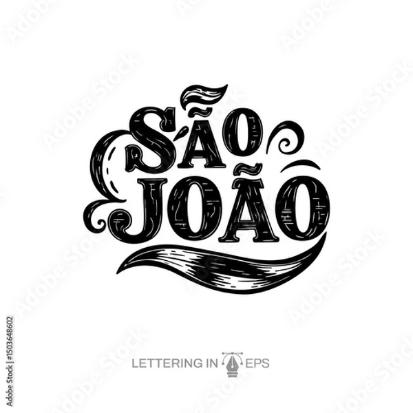 Obraz Lettering São João para Composição