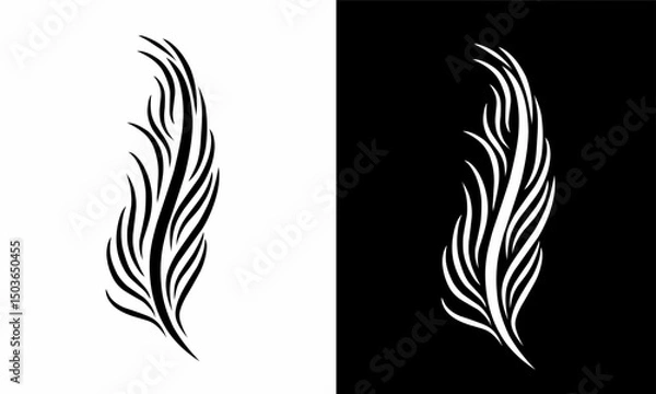 Obraz illustration design abstract feathers suitable for logos