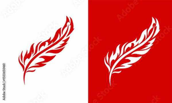 Obraz illustration design abstract feathers suitable for logos