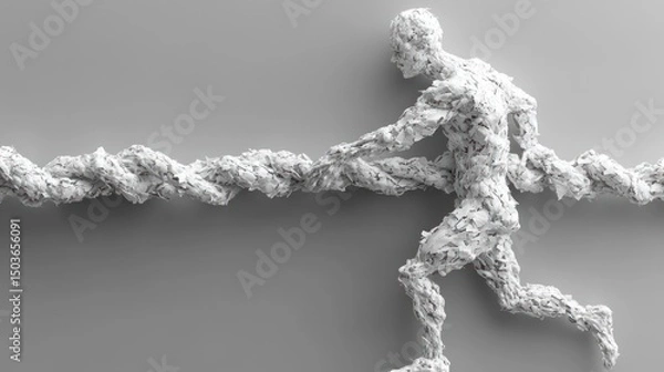 Obraz The Struggle: A Figurative Representation of Perseverance