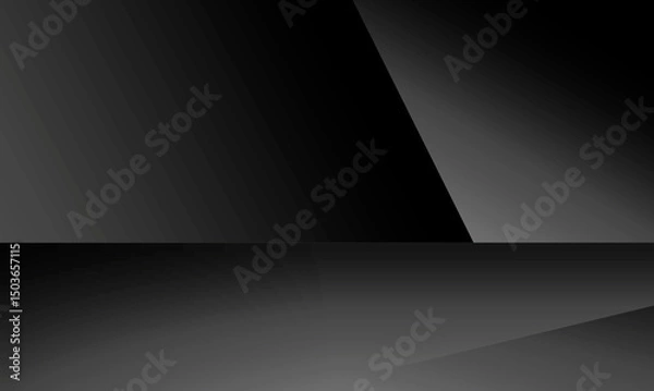 Fototapeta 3d rendering of beauty, minimal interior background, sharp light and shade, for elegant design concept display, futuristic car showcase, fashion product presentation, or blank studio mockup.