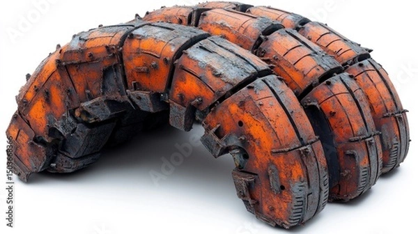 Fototapeta Rusty Robotic Claw: Post-Apocalyptic Sci-Fi Sculpture