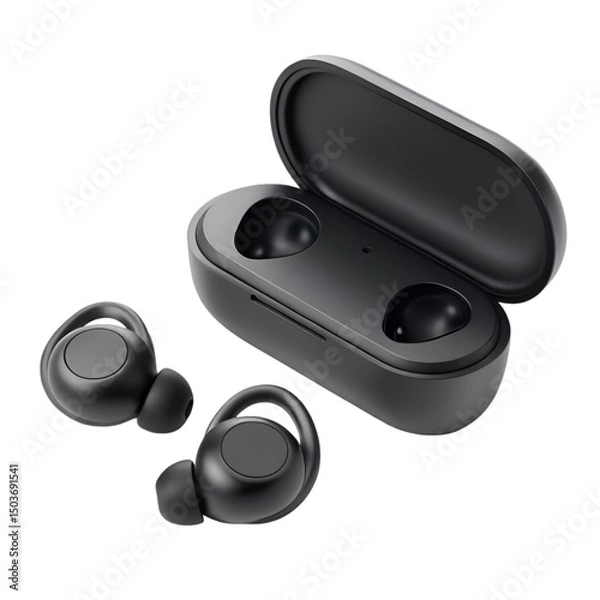 Obraz smart earbuds with fitness tracking mode and sweatproof design

