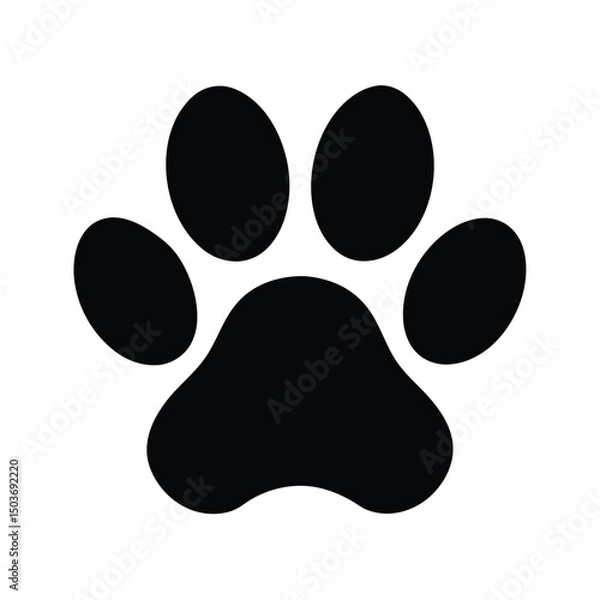 Obraz paw print icon vector illustration