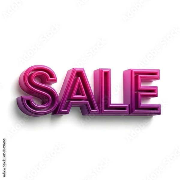 Obraz 3d pink text