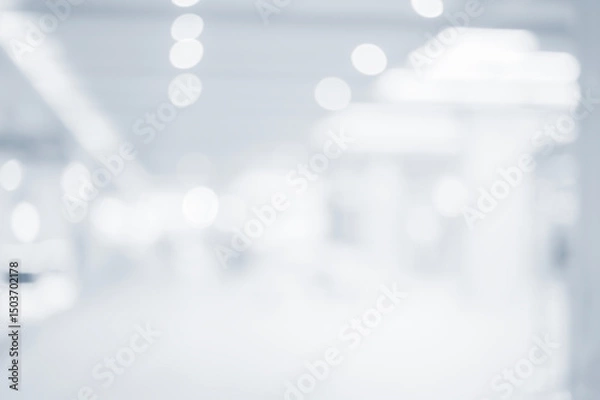 Fototapeta Abstract blur background from hospital and clinic interior, For create background or design key visual layout