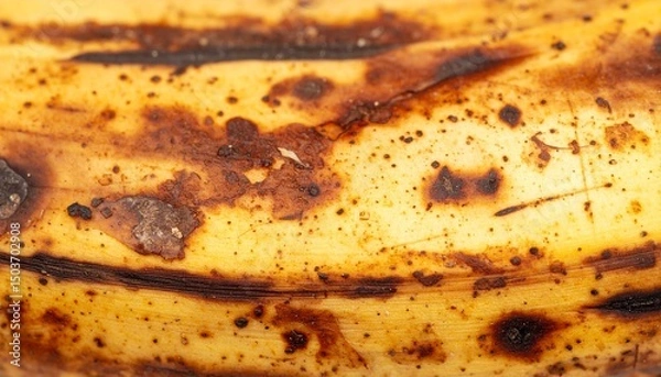 Fototapeta Macro of overripe banana peel texture