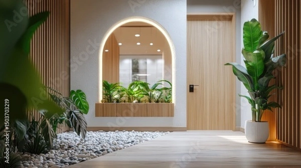 Fototapeta Minimalist Interior Design with Natural Elements