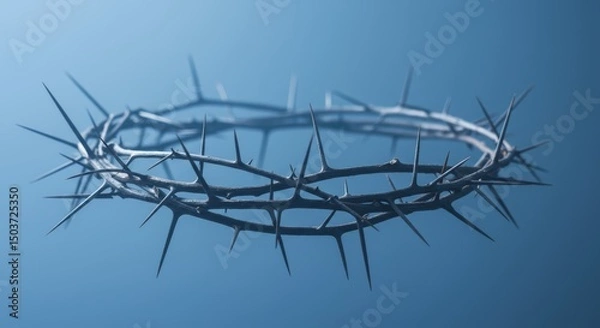 Fototapeta Crown of Thorns, A Symbolic Representation of Sacrifice and Suffering