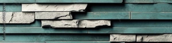 Obraz Layered stone wall