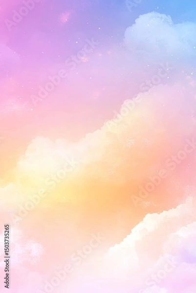 Fototapeta Pastel cloudscape with soft, dreamy colors