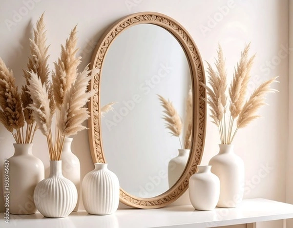Fototapeta Arched mirror decorated display