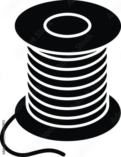 Fototapeta thread spool icon outline vector illustration