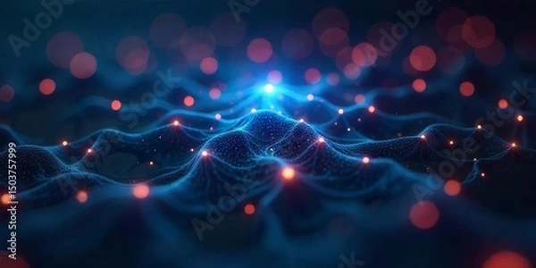 Obraz Neural Network Visualization – Abstract AI Technology Concept