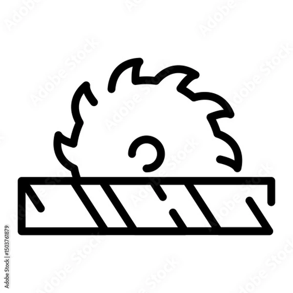 Fototapeta saw machine icon
