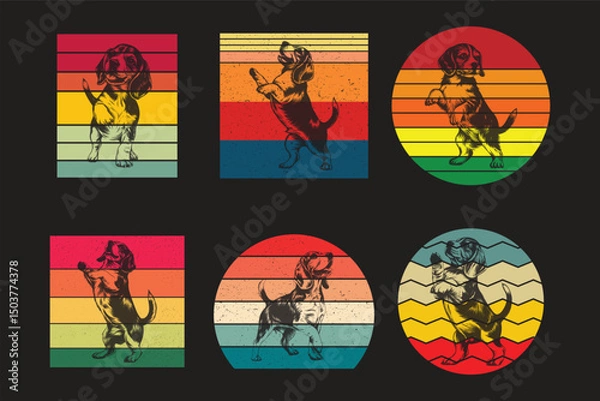 Fototapeta Beagle vector bundle 