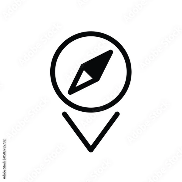 Obraz Location compass navigation direction pointer icon