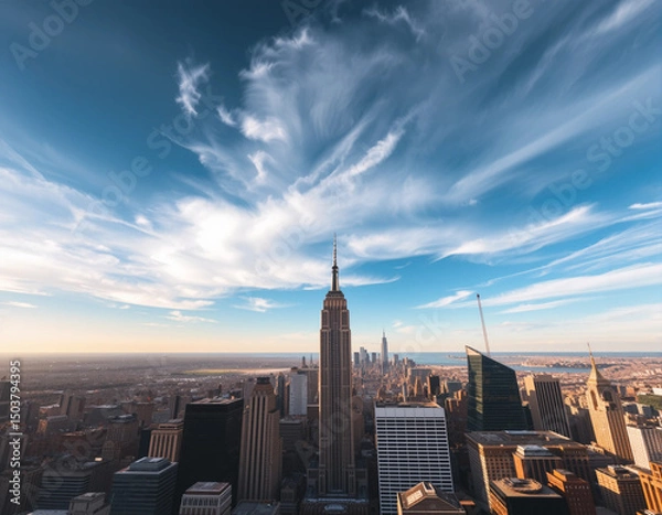Fototapeta Epic skyview of building the city