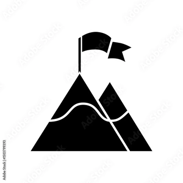 Obraz Start-Up Glyph Icon Goals