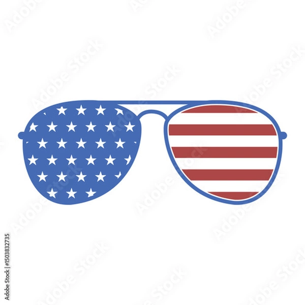 Obraz Wavy Merica Flag Design with Wavy Edges