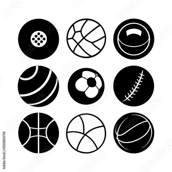 Fototapeta Sports Ball Icons