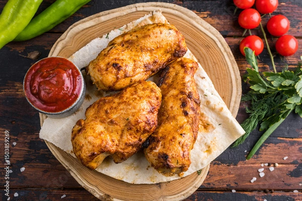 Obraz grilled chicken breast fillet