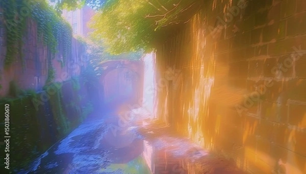 Fototapeta 햇살 가득한 협곡의 신비로운 분위기