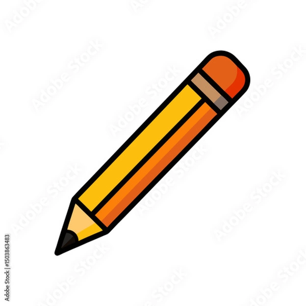 Obraz Cartoon Pencil Doodle Icon Design