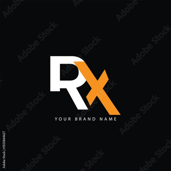 Fototapeta RX Text logo design vector