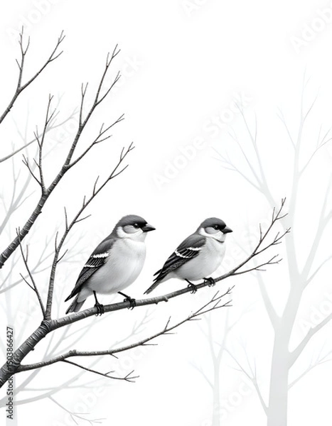 Obraz bird on a branch