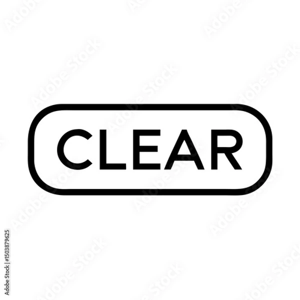 Fototapeta Clear button, simple design, for website interface