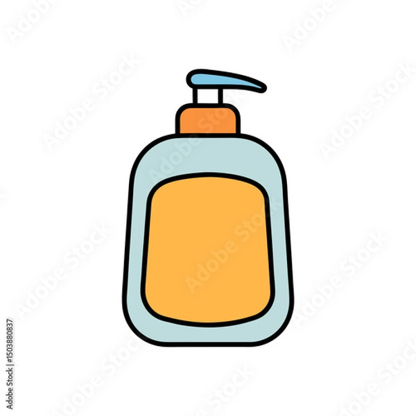 Obraz Cartoon Soap Bottle Doodle Vector