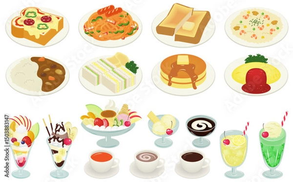 Obraz レトロ喫茶店メニュー