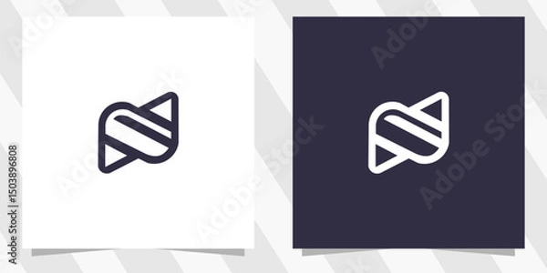 Fototapeta Letter n logo design vector