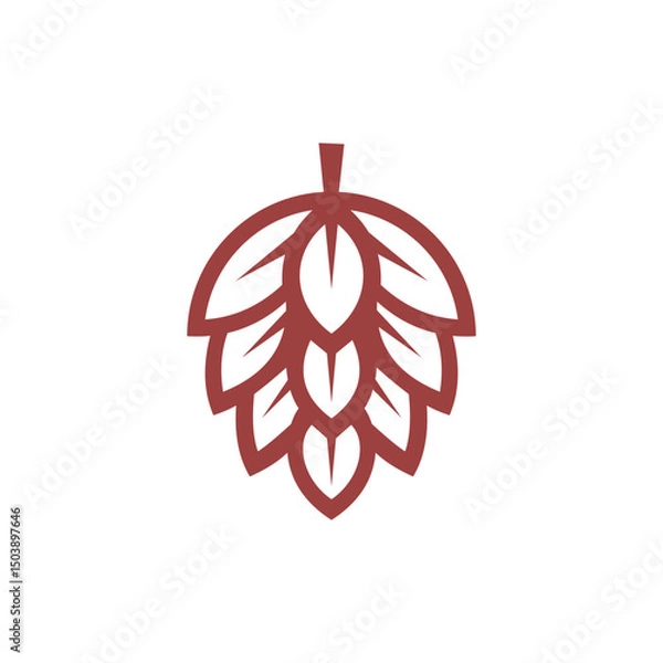 Obraz Hop emblem icon label logo. Vector illustration.