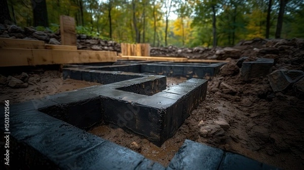 Obraz Ancient Stone Maze in Forest