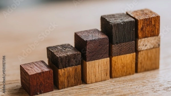 Obraz Business scalability icon concept featuring expanding blocks representing organizational growth and increased capacity