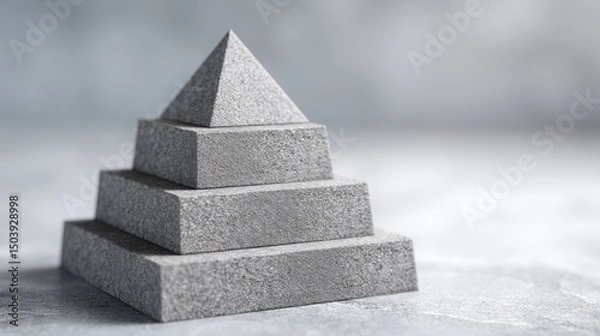 Obraz Scalable trust pyramid icon concept illustrating value stack and simplicity for enhancing business relationships
