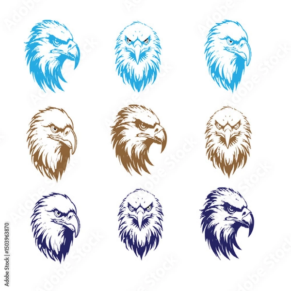 Obraz Eagle face vector logo 2