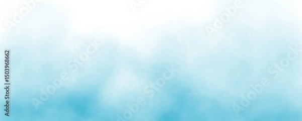 Obraz PNG fog texture isolated on transparent background, Beautiful swirling light blue color smoke, Special effect of steam, Vector isolated smoke