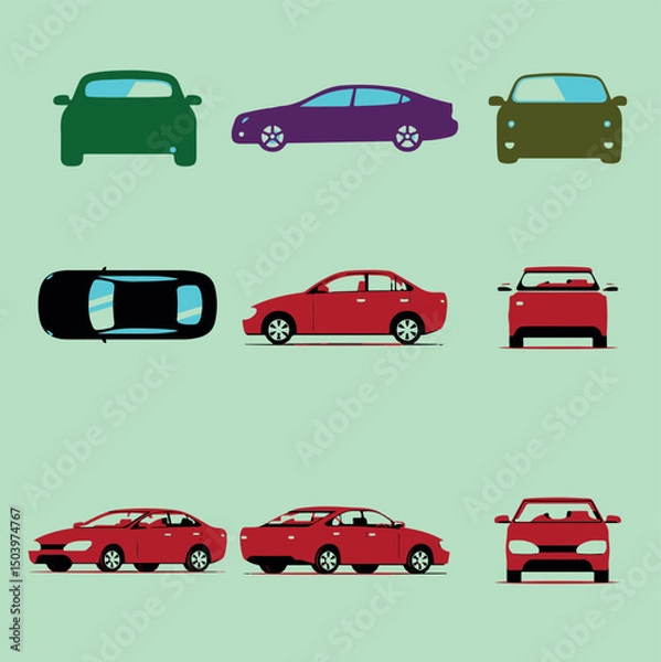 Obraz car colored vector