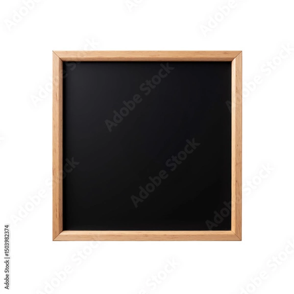 Obraz Minimalist blackboard frame with wooden border, perfect for presentations.