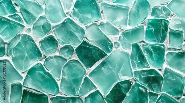 Fototapeta Underwater pool tile texture with moving reflections, great for luxury visuals, resort promotions, and calm aqua aesthetics.